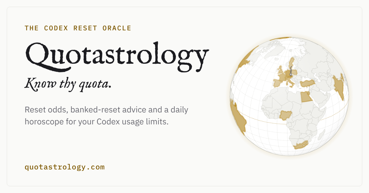 Quotastrology - Because Codex resets are all based on vibes and so is astrology